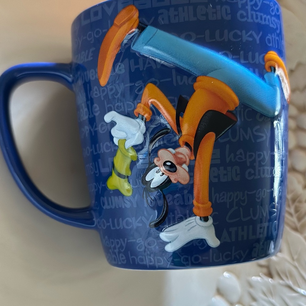 Blue Goofy Character Mug